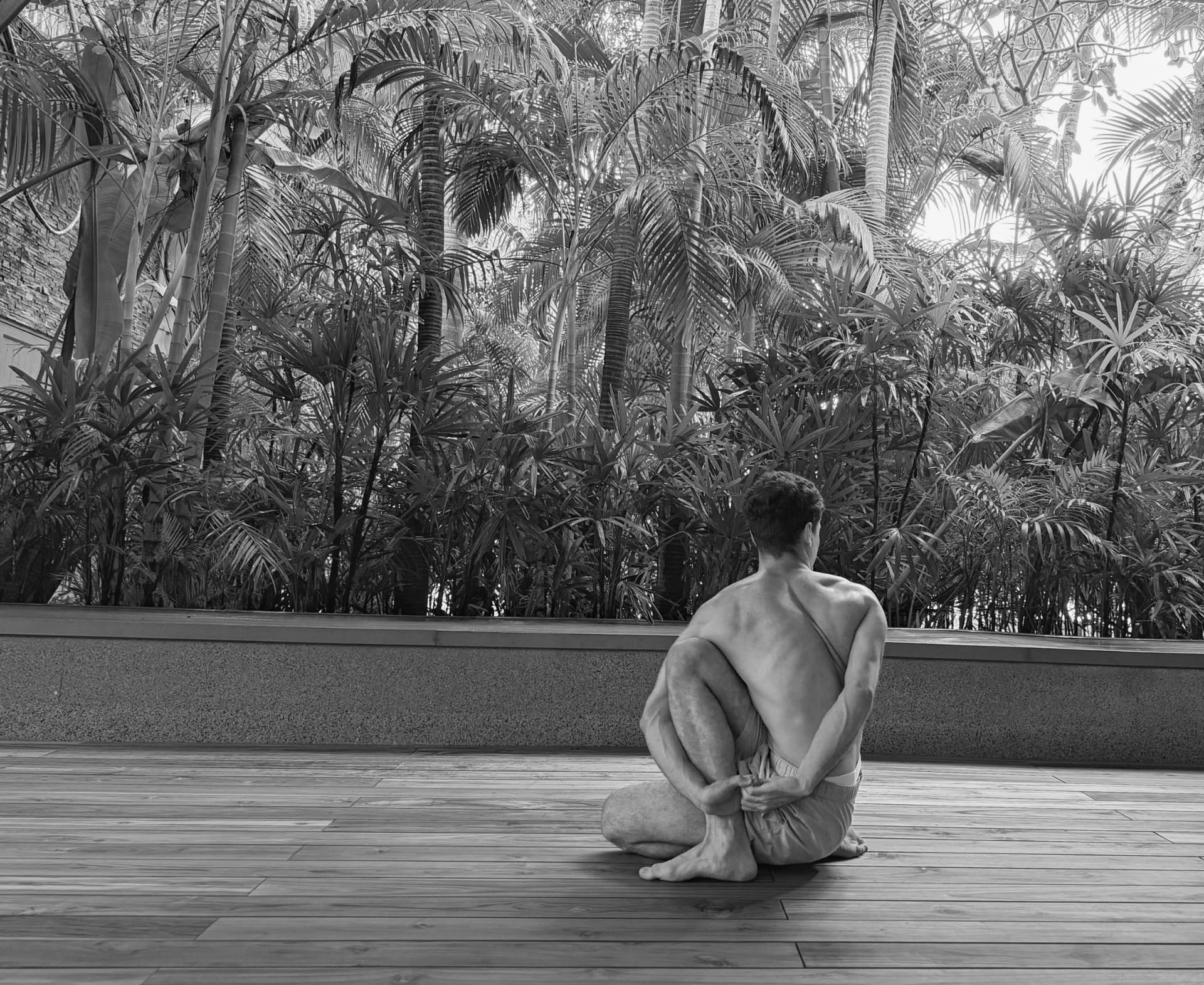 The founder of The Kriya Yogi in practice — black-and-white